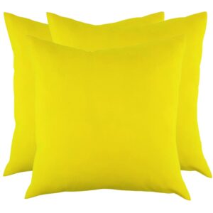 Zestaw 3 żółtych poduszek Basic