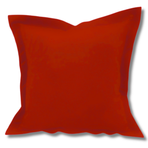 Poduszka czerwona z rantem Elegant tkanina tapicerska 45cm na 45cm