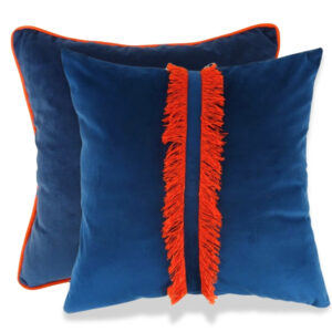 Komplet poduszek dekoracyjnych granatowo ceglanych Elegant Velur