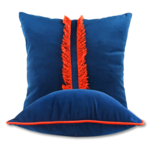 Komplet poduszek dekoracyjnych granatowo ceglanych Elegant Velur