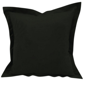 Poduszka czarna z rantem Elegant tkanina tapicerska 45 cm na 45