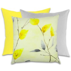 Zestaw poduszek dekoracyjnych Żółte Listki