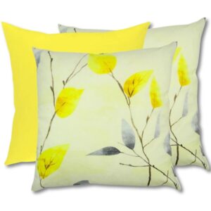 Zestaw poduszek dekoracyjnych Żółte Listki