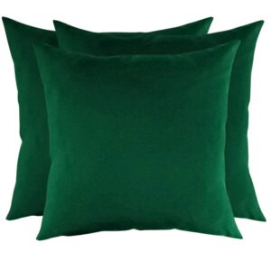 Zestaw ciemno zielonych poduszek z tkaniny tapicerskiej