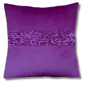 Zestaw poduszek fioletowe z cekinami Glamour