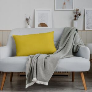 Poduszka dekoracyjna żółty wałek