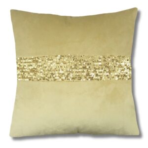 Zestaw poduszek beżowe cekiny Glamour