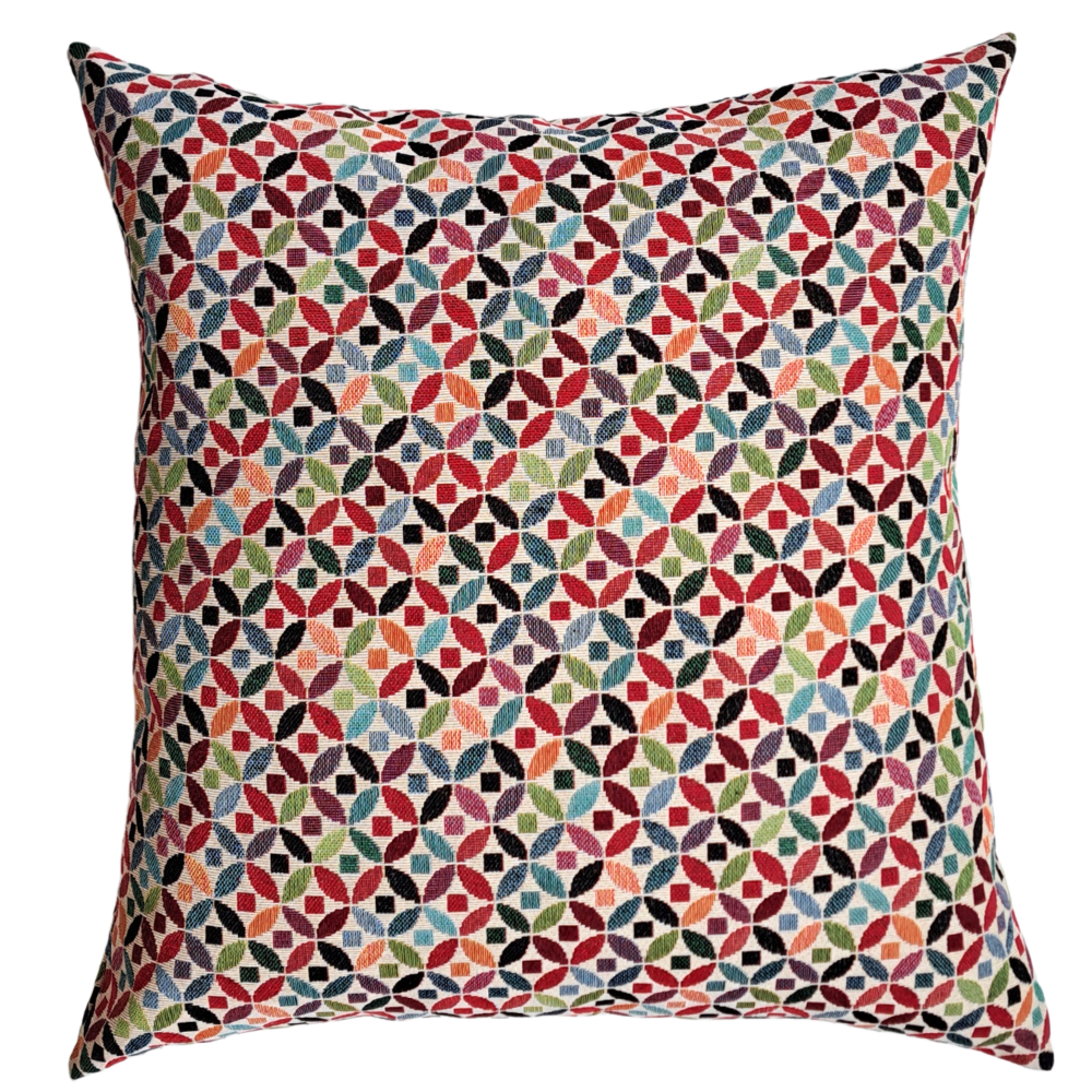 Poduszka dekoracyjna Geometryczny Kolorowy Wzór Żakard 45 cm na 45 cm