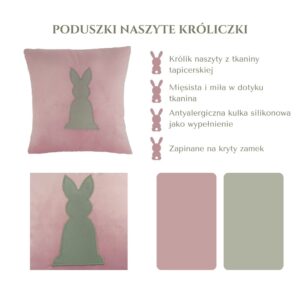 Poduszka z naszytym królikiem