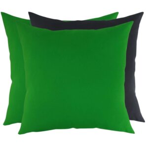 Zestaw 3 poduszek zielone i czarna Basic
