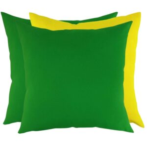 Zestaw 3 poduszek zielone i żółta Basic