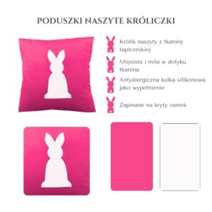 Poduszka z naszytym królikiem