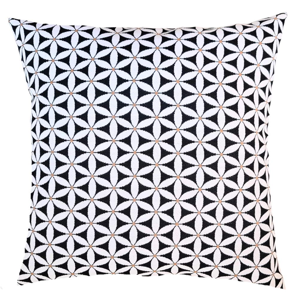 Poduszka dekoracyjna Geometryczny Wzór Żakard 45cm na 45cm