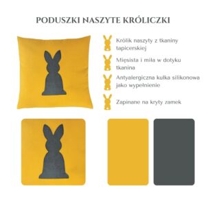 Poduszka z naszytym królikiem