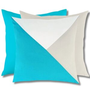 Zestaw turkusowe trójkąty