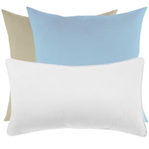 Poduszka dekoracyjna biały wałek z lamówką