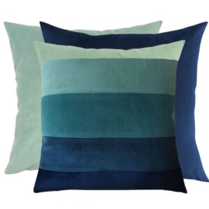 Komplet poduszek dekoracyjnych ombre niebieskie