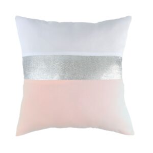 Zestaw srebrny pasek jasny róż