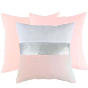 Zestaw srebrny pasek jasny róż