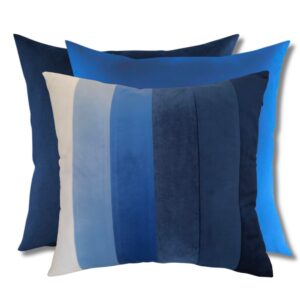 Komplet poduszek dekoracyjnych ombre niebieskie