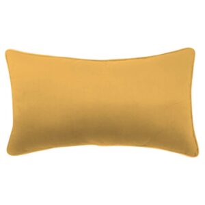Poduszka dekoracyjna musztardowy wałek z lamówką