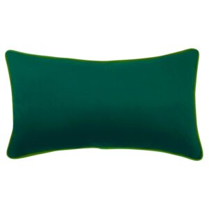 Poduszka dekoracyjna zielony wałek z lamówką