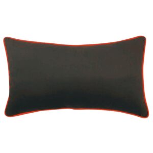 Poduszka dekoracyjna czarny wałek z lamówką