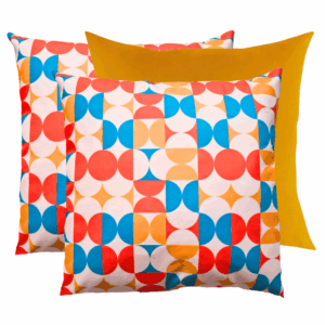 Zestaw poduszek geometryczny neon