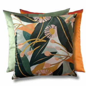 Zestaw poduszek kwiaty i liście