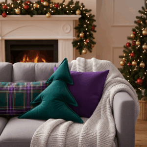 Poduszka dekoracyjna Choinka ciemny turkus