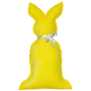 Poduszka dekoracyjna Królik 45 cm Żółta