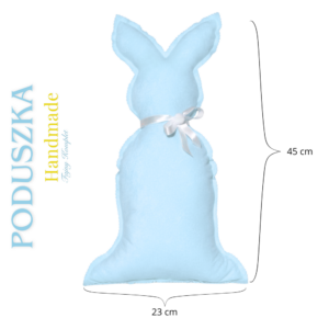 Poduszka dekoracyjna Królik 45 cm Błękitny