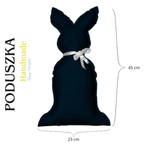 Poduszka dekoracyjna Królik 45 cm Czarny