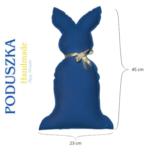 Poduszka dekoracyjna Królik 45 cm Granatowy