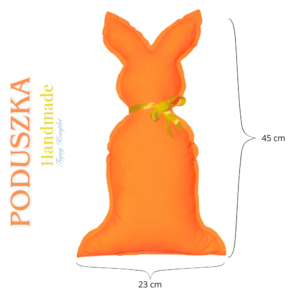 Poduszka dekoracyjna Królik 45 cm Pomarańczowy