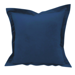 Poduszka granatowa z rantem Elegant tkanina tapicerska 45 cm na 45
