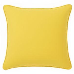 Poduszka żółta z lamówką Elegant  43cm na 43cm