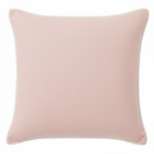 Poduszka różowa z białą lamówką Elegant Velur 43cm na 43cm