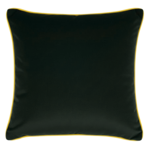 Poduszka czarna z muszatrdową lamówką Elegant Velur 43cm na 43cm