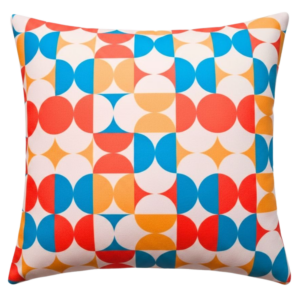 Poduszka dekoracyjna geometryczny wzór żywe kolory Velvet 45cm na 45cm