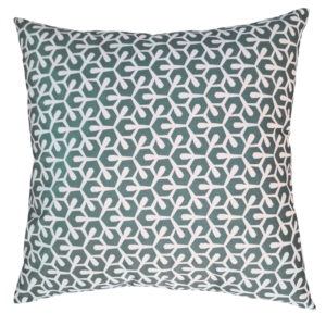 Poduszka dekoracyjna geometryczny wzór szałwia Velvet 45cm na 45cm